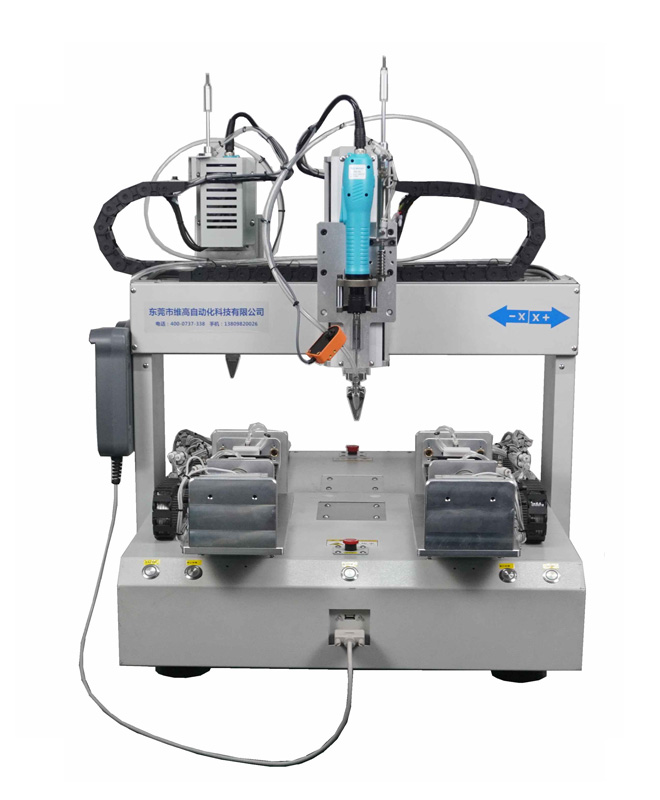 雙頭雙工位吹氣式自動(dòng)鎖螺絲機(jī)